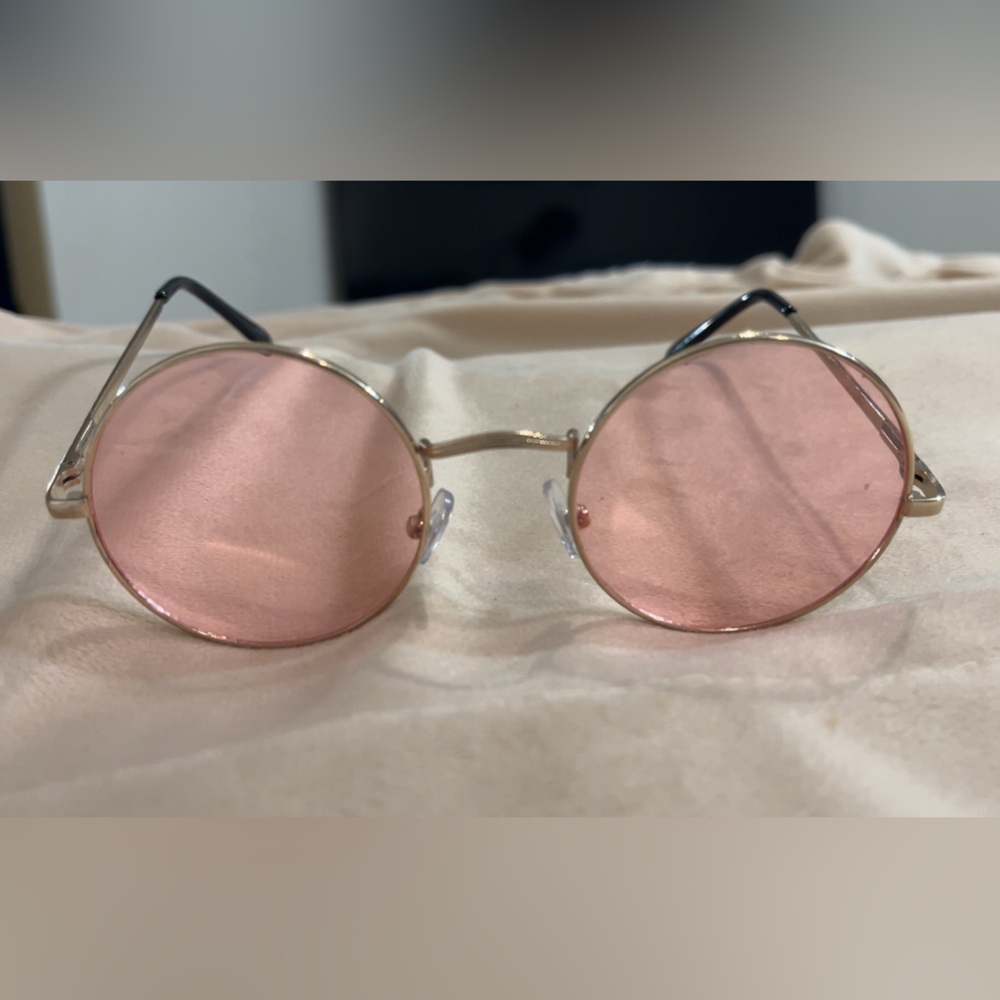Oval Retro Pink Sunglasses